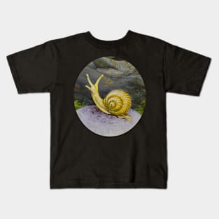 Painted Yellow Snail Moves Through Life Slowly Kids T-Shirt